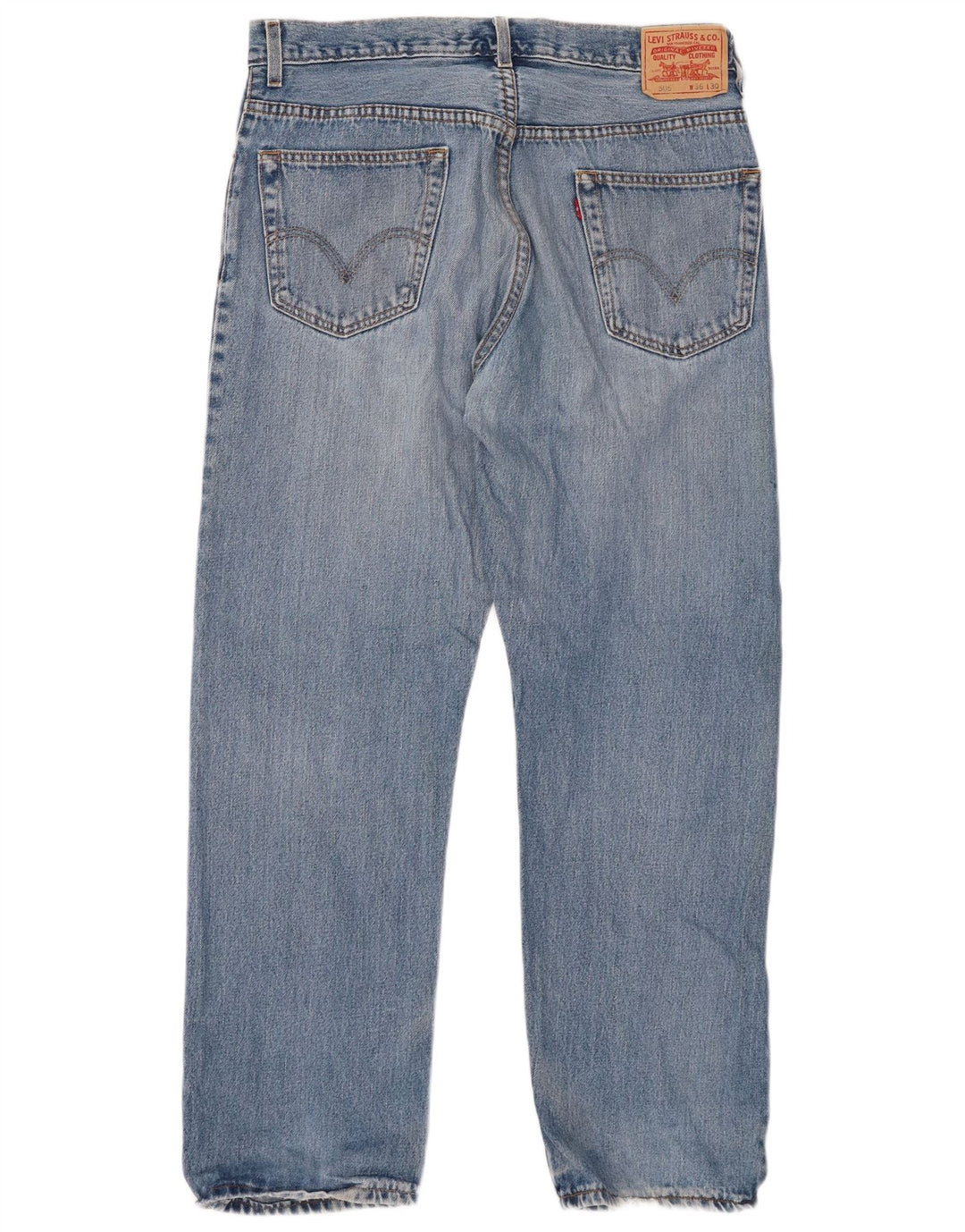 LEVI'S Masculino 505 Straight Jeans W36 L30 Azul Algodão