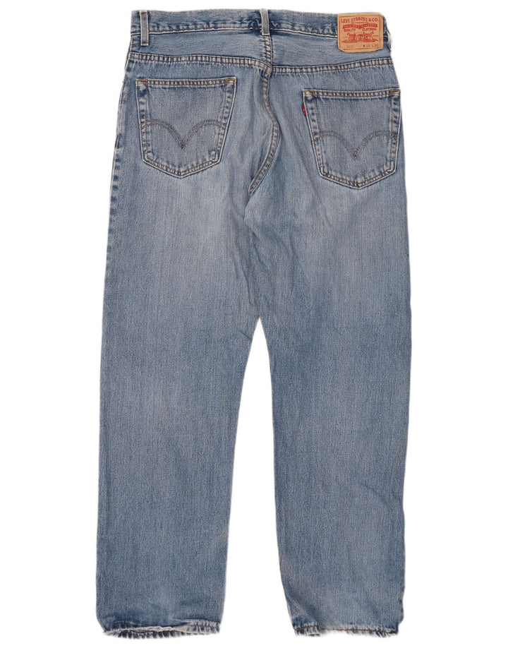 LEVI'S Masculino 505 Straight Jeans W36 L30 Azul Algodão