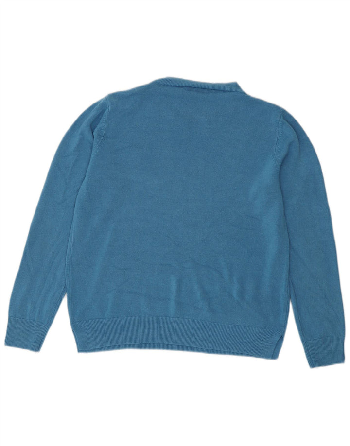Suéter feminino Marks & Spencer com gola canoa Reino Unido 14 azul médio