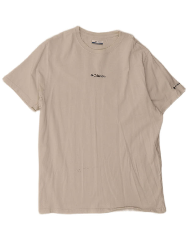 Camiseta Columbia Masculina Graphic Top Grande Algodão Branco