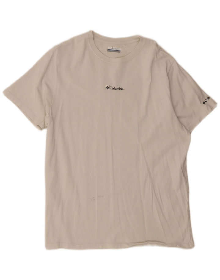 Camiseta Columbia Masculina Graphic Top Grande Algodão Branco