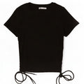 Zara Womens Crop Top UK 12 Médio Preto Poliéster