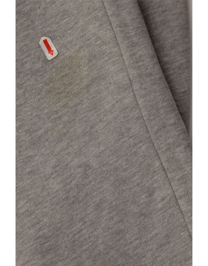 Calça de treino masculina SUPERDRY com estampa gráfica cinza médio algodão