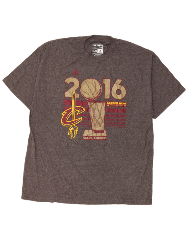 Camiseta masculina Adidas Cleveland Cavaliers Graphic Top XL cinza algodão