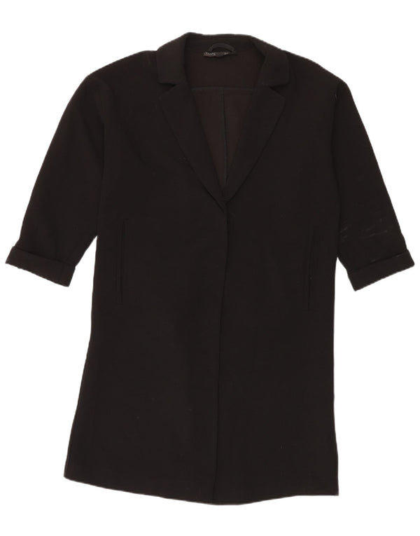 Jaqueta blazer oversized feminina Topshop Longline Reino Unido 10 pequena preta