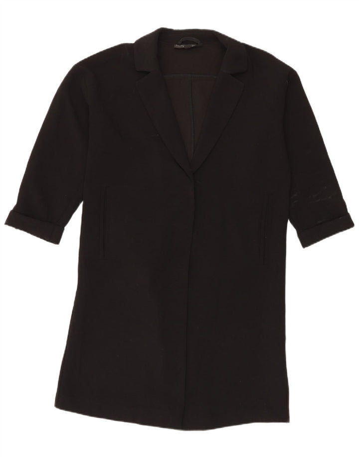 Jaqueta blazer oversized feminina Topshop Longline Reino Unido 10 pequena preta