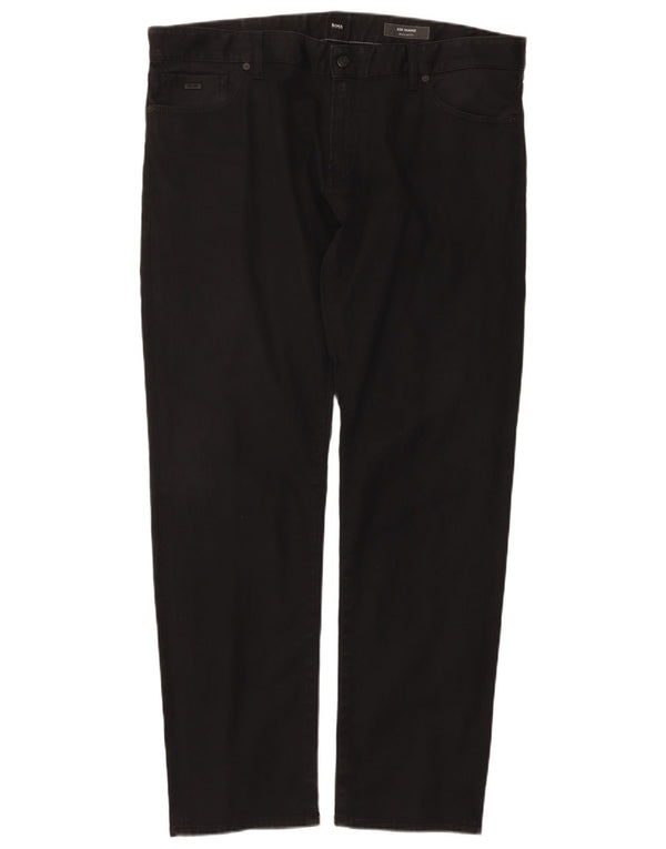 Hugo Boss Masculino Maine Regular Fit Jeans Reto W40 L32 Algodão Preto