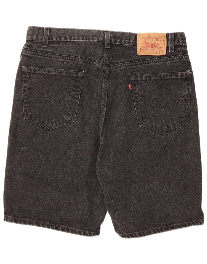 Shorts jeans masculino Levi's 505 Regular Fit W36 grande algodão preto