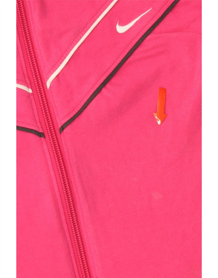 NIKE Womens Zip Hoodie Sweater UK 20/22 XL Pink Cotton Vintage Nike and Second-Hand Nike from Messina Hembry 