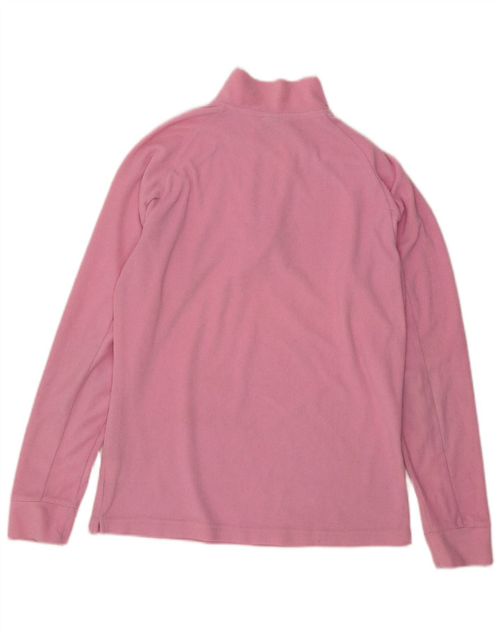 Jumper de lã feminino Reebok com zíper e gola 16 grande poliéster rosa