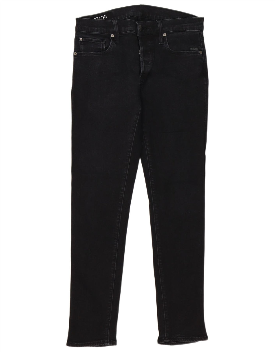 Calça jeans masculina G-Star 3301 Slim W30 L32 preta