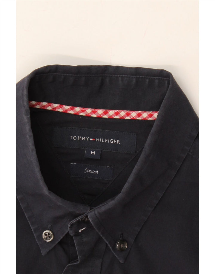 TOMMY HILFIGER Mens Shirt Medium Navy Blue Cotton Vintage Tommy Hilfiger and Second-Hand Tommy Hilfiger from Messina Hembry 