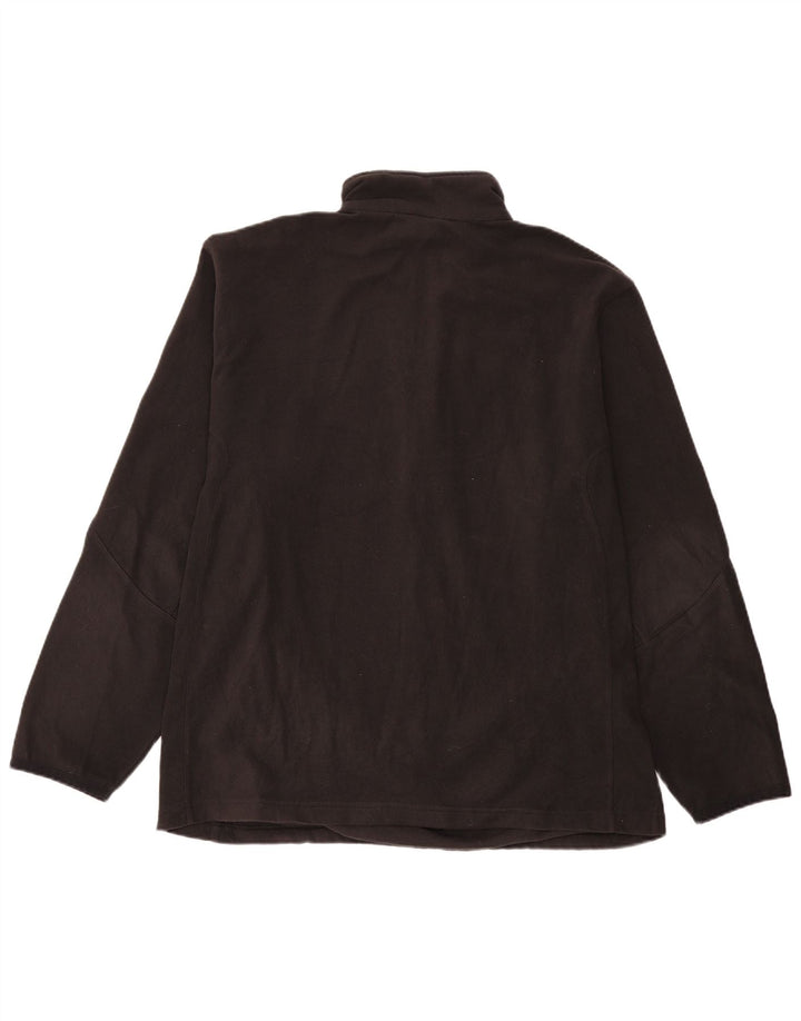 Adidas Mens Zip Neck Fleece Jumper XL Preto Poliéster