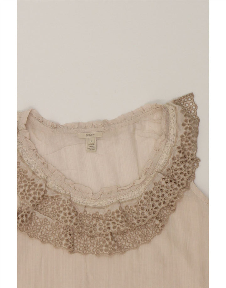 J. CREW Womens Sleeveless Blouse Top US 0 XS Beige Cotton Vintage J. Crew and Second-Hand J. Crew from Messina Hembry 