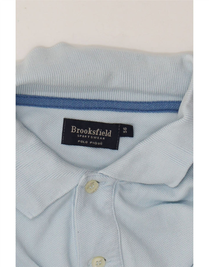 Camisa polo masculina BROOKSFIELD IT 56 XL algodão azul