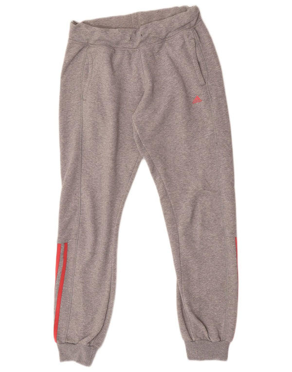 Calças de treino femininas Adidas Joggers UK 4/6 XS cinza algodão
