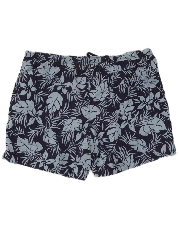 Shorts de natação masculino L.L.Bean grande nylon floral azul marinho