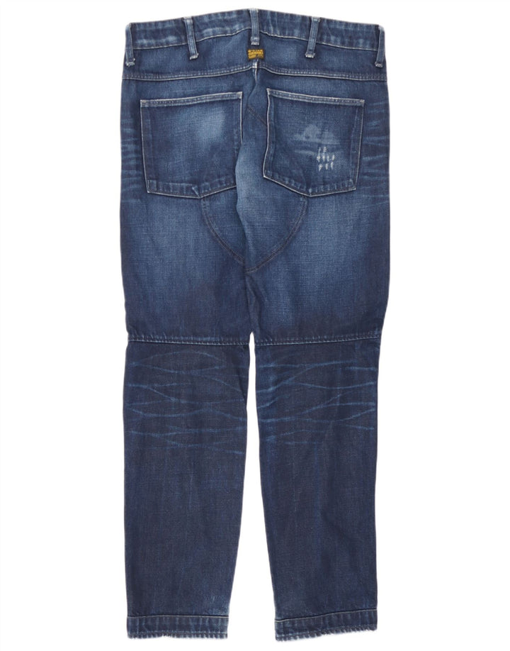Calça jeans slim masculina G-Star desgastada W32 L30 azul marinho