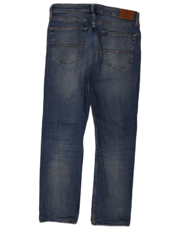 Jeans retos masculinos Tommy Hilfiger W32 L27 algodão azul