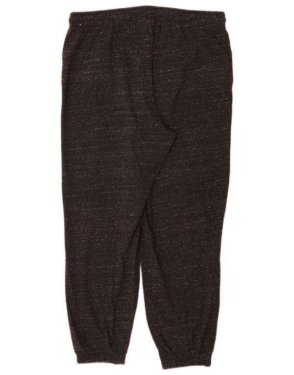 Calça de treino feminina Nike Joggers UK 14 grande preto manchado de algodão