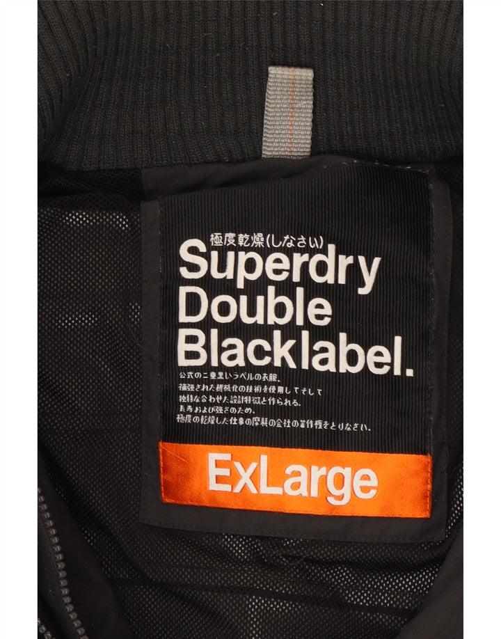 Jaqueta corta-vento feminina SUPERDRY UK 18 XL preto nylon