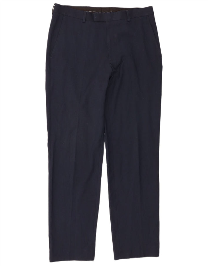 Calça chino masculina Marks & Spencer sob medida W32 L31 azul marinho