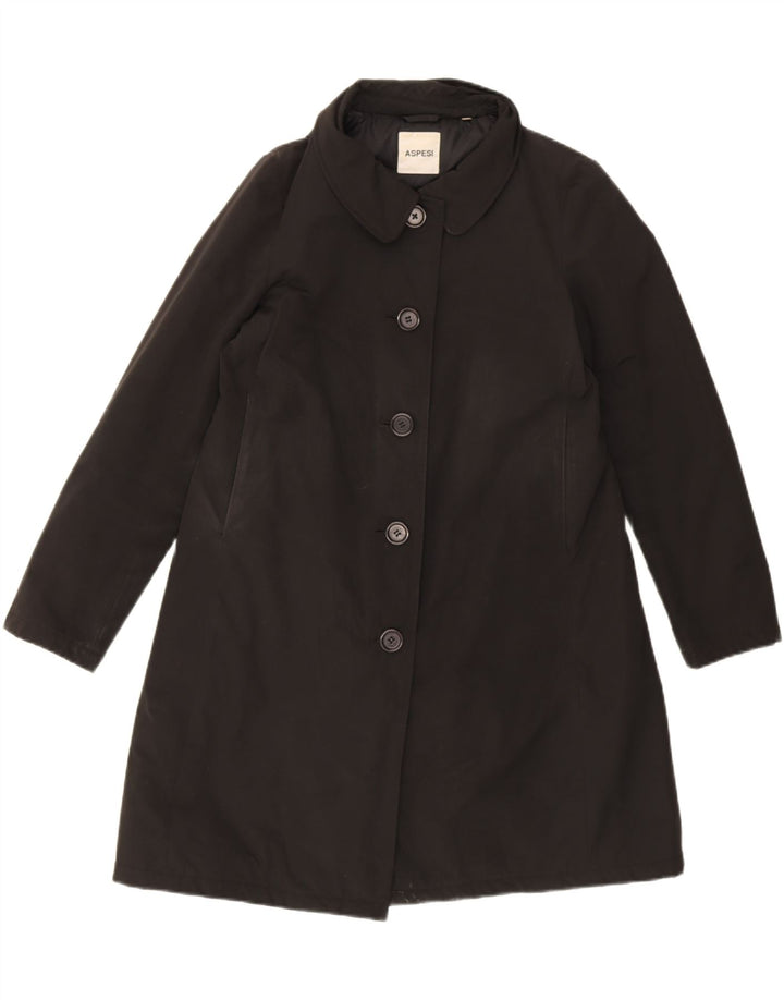 Sobretudo feminino Aspesi UK 18 XL algodão preto