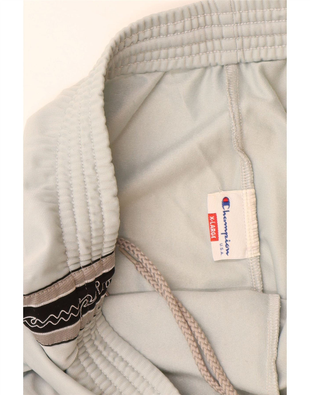 CHAMPION Masculino EUA Calça de treino gráfico XL Off White Poliéster