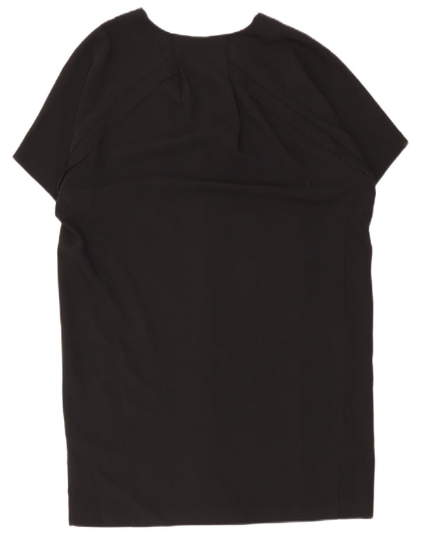 Vestido feminino Whistles de grandes dimensões UK 12 poliéster preto médio