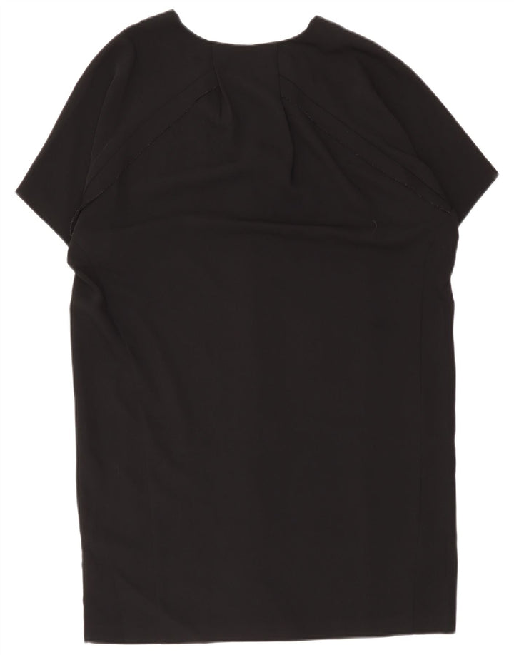 Vestido feminino Whistles de grandes dimensões UK 12 poliéster preto médio