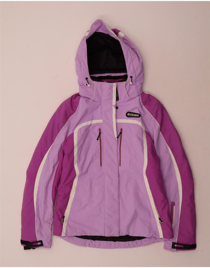 Jaqueta de esqui feminina com capuz Colmar EU 44 bloco colorido roxo médio