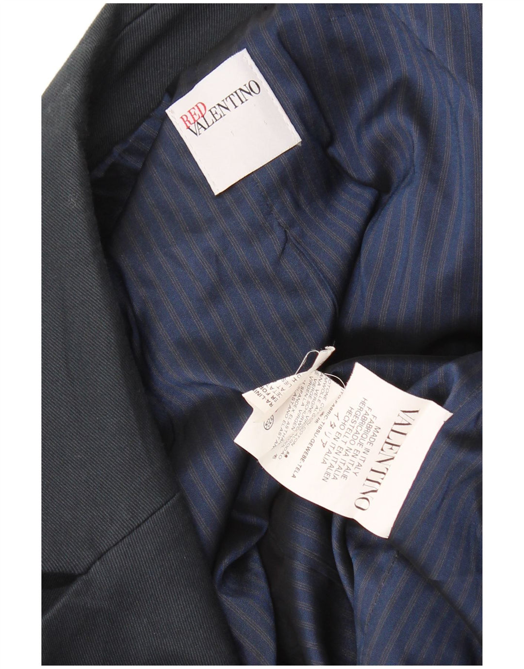 Jaqueta Blazer Feminina Red Valentino com 1 Botão Reino Unido 12 Algodão Azul Marinho Médio