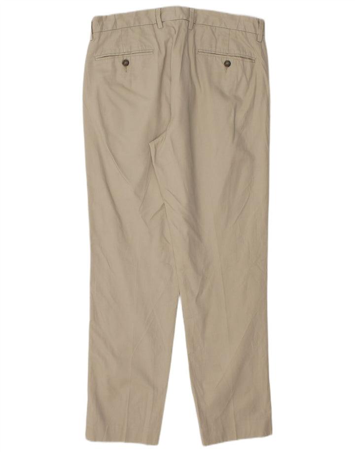 J. CREW Calça Chino Masculina BOWERY Slim W32 L30 Algodão Bege