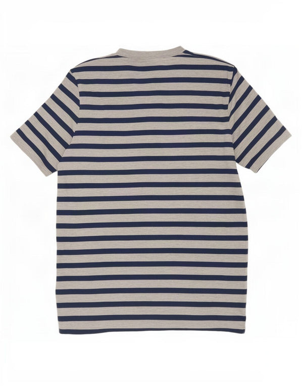 Camiseta masculina Carhartt de algodão listrado cinza médio