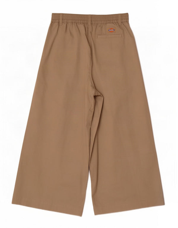 Calça feminina Dickies cintura alta com perna larga W26 L24 algodão bege