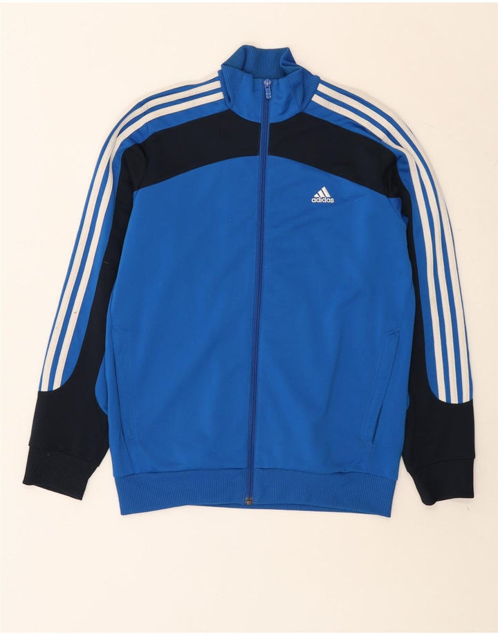 Adidas Meninos Graphic Tracksuit Top Jacket 13-14 Anos Azul Colorblock