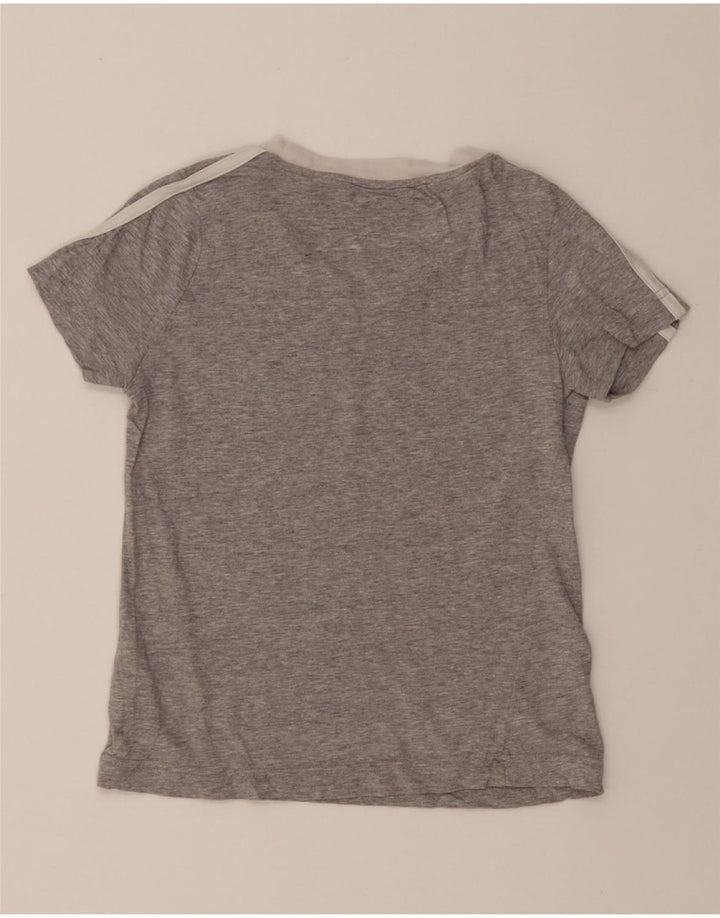 ADIDAS Girls T-Shirt Top 7-8 Years Grey Cotton Vintage Adidas and Second-Hand Adidas from Messina Hembry 