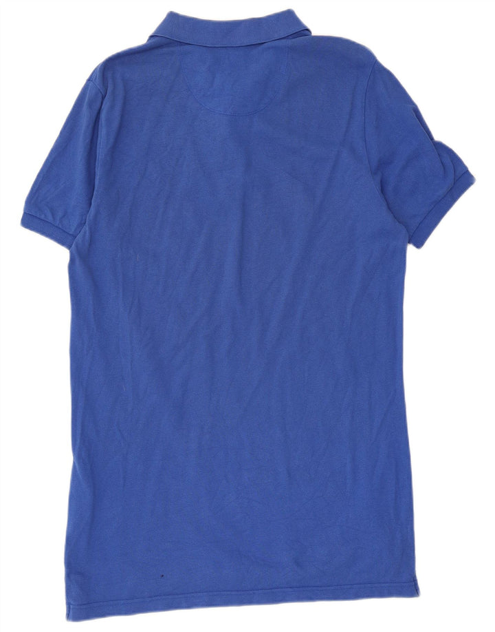 Camisa polo masculina alta Dockers algodão azul médio