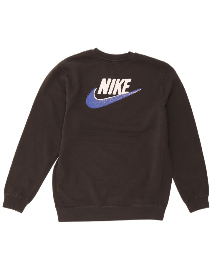 Nike masculino gráfico moletom jumper médio preto poliéster