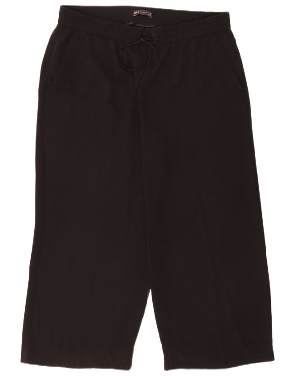 Calça chino feminina de cintura alta Marks & Spencer UK 20 2XL W38 L26 preta