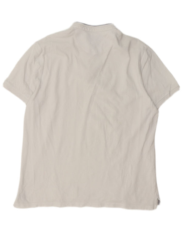 Camisa polo masculina Massimo Dutti 2XL algodão branco