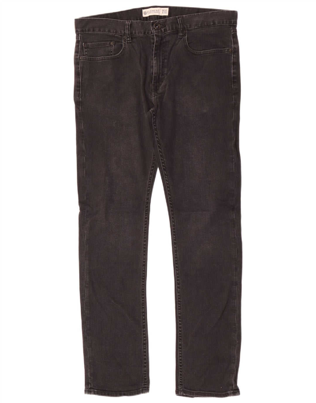 Element Mens Slim Jeans W32 L32 Algodão Preto