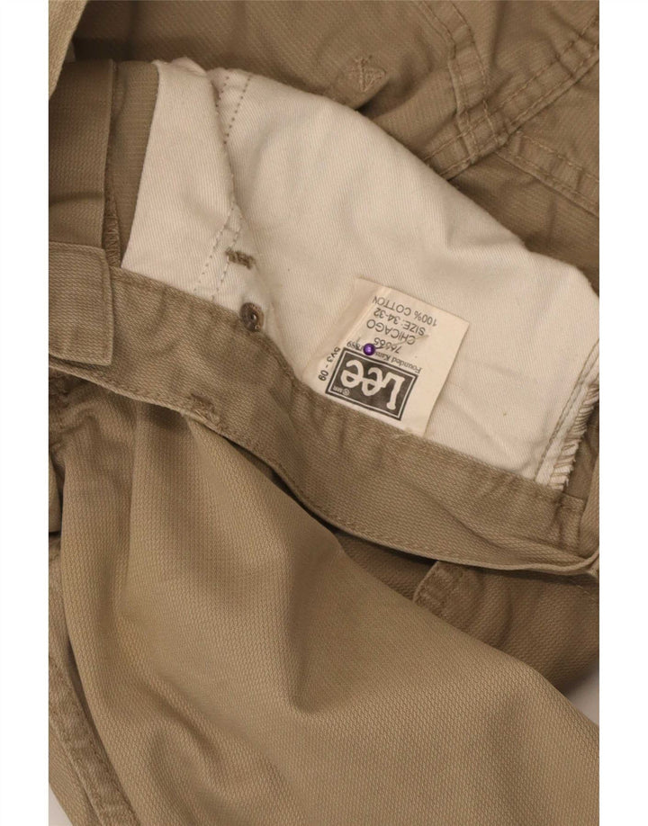 Calça casual masculina Lee W34 L32 algodão bege