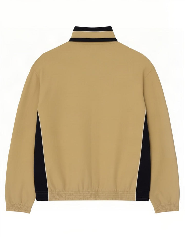 Jaqueta masculina de agasalho Champion grande poliéster colorblock bege