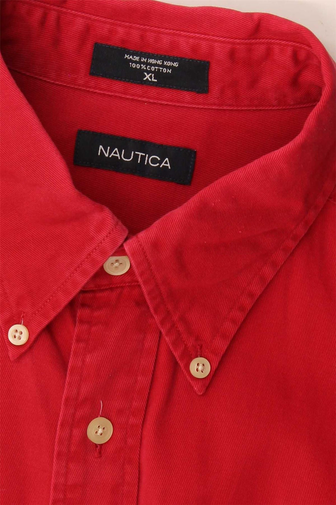 Camisa masculina NAUTICA XL algodão vermelho