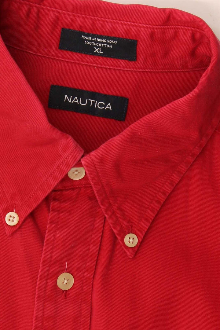 Camisa masculina NAUTICA XL algodão vermelho