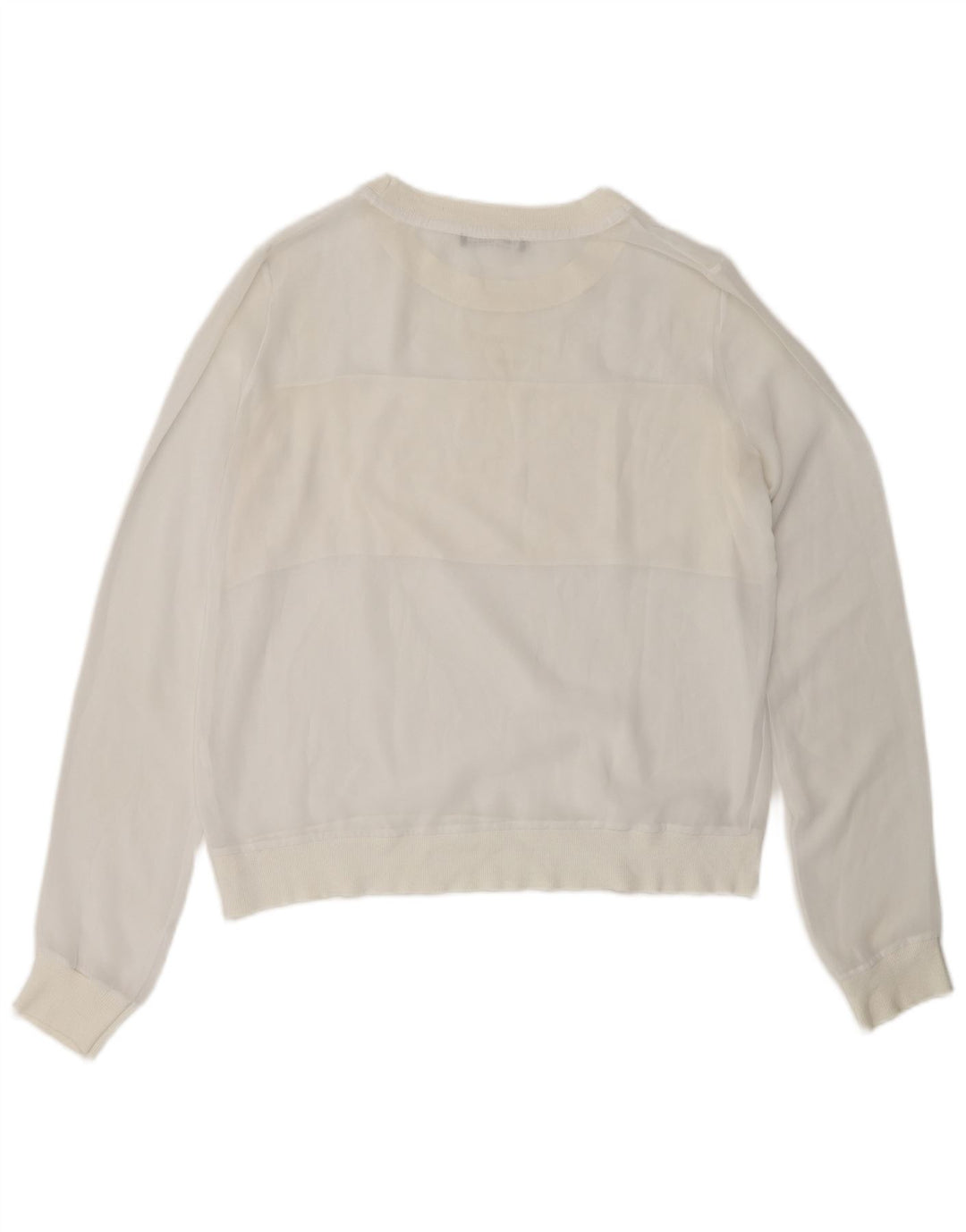 Zara moletom feminino jumper UK 10 pequeno branco