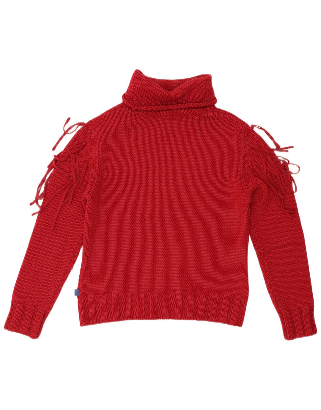 Suéter feminino BYBLOS com gola redonda Reino Unido 12 lã média cor de vinho