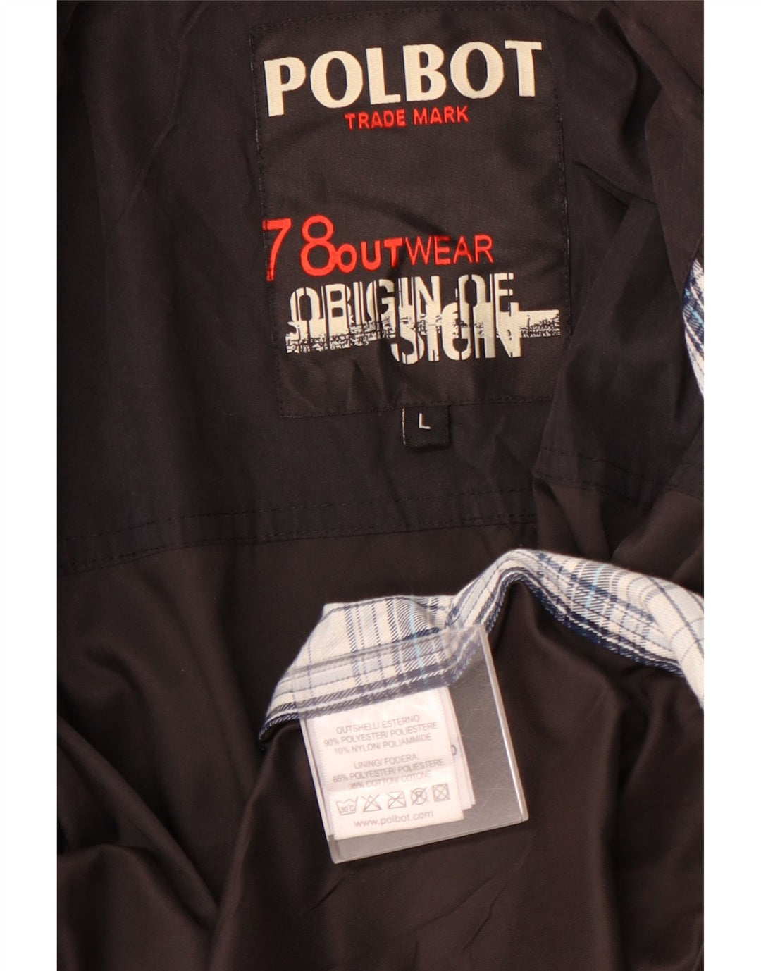 Jaqueta utilitária masculina POLBOT UK 40 grande poliéster preto