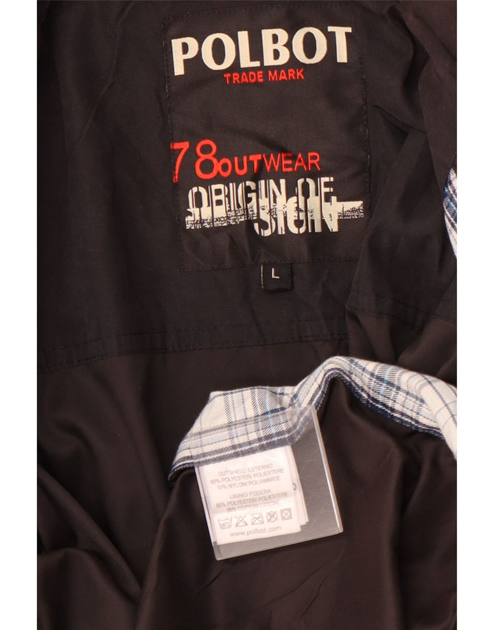 Jaqueta utilitária masculina POLBOT UK 40 grande poliéster preto